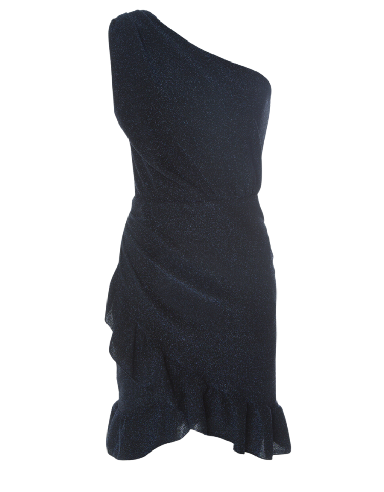 Μίνι lurex φόρεμα με έναν ώμο