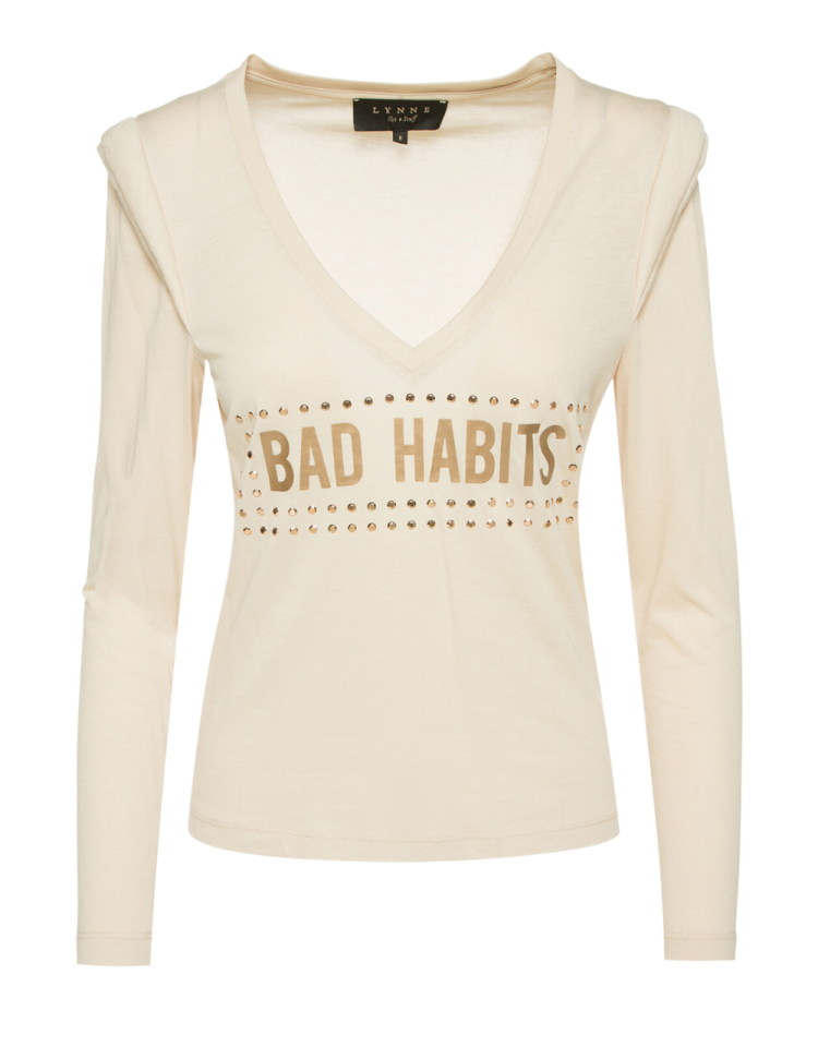 Μπλούζα με τύπωμα "Bad Habits"