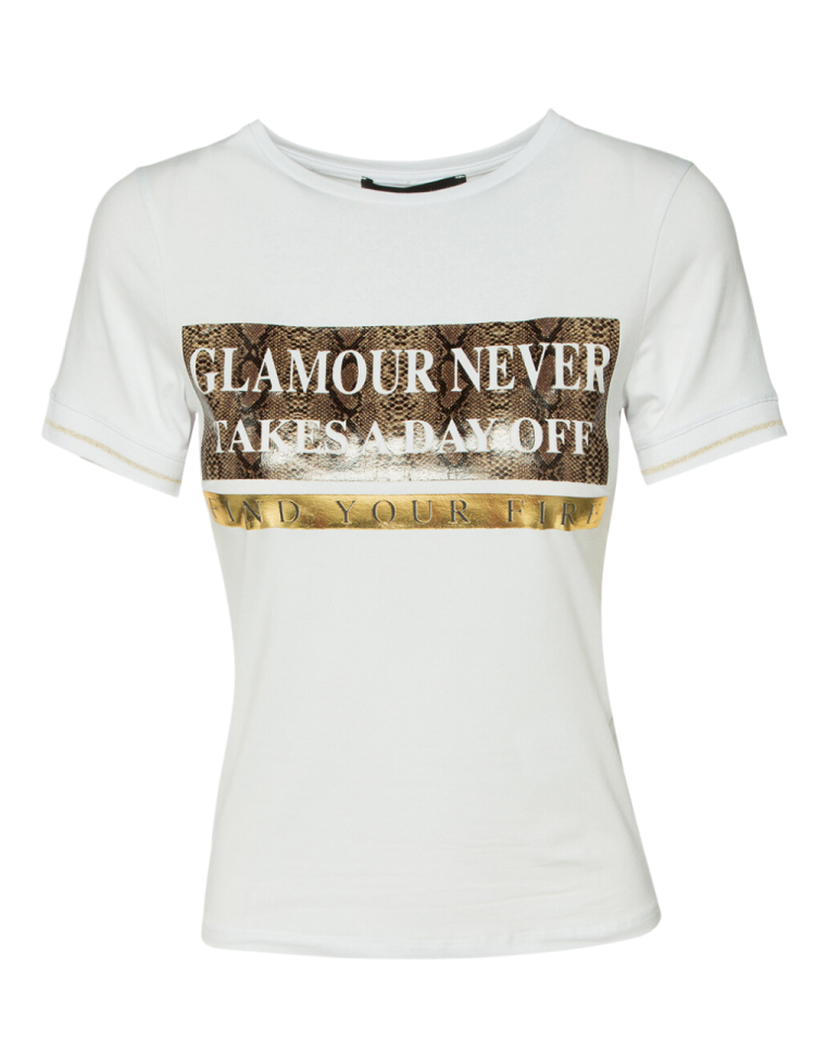 Μπλούζα με τύπωμα "Glamour"