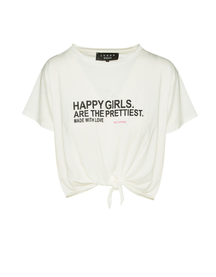 Μπλούζα με τύπωμα "Happy girls"