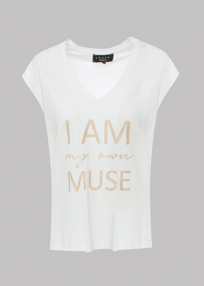 Αμάνικη μπλούζα με τύπωμα "MUSE"